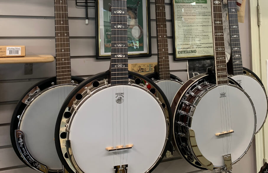 We offer banjo lessons along with many others, such as ukelele, drum, horn, mandolin, cello, and more!